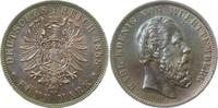 d 17388F~2.2-8-H 5 Mark Karl v.Württemberg 1888F f.vz, tolle Patina, Top J 173