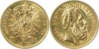 d 10 Mark 28973F~1.2-GG Karl Württemberg 1873F, f.stgl !!!! Erstabschlag !! 289