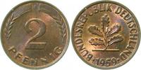  2 Pf   38159F~1.1b 2 Pfennig  1959F bfr/st herrliche Patina !!! J 381 16,00 EUR Differenzbesteuert nach §25a UstG zzgl. Versand