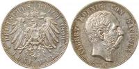 d 12599E~1.5-GG 5 Mark Albert.v.Sachsen 1899E vz/stgl leichte Patina !!! J 125