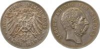 d 12599E~2.2-GG 5 Mark Albert.v.Sachsen 1899E f.vz Patina !!! J 125