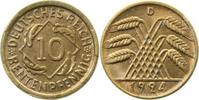 d 30924D~1.5b 10 Pfennig 1924D f.prfr. selten, 2 Stempelausbrüche J 309