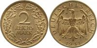 d 2 RM 32031F-2.2-GG 2 Reichsmark  1931F vz+ J 320