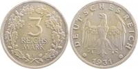 d 3 RM FF34931E~~ 3 Reichsmark Kursmünze 1931E Fälschung J 349