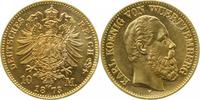 d 10 Mark 28973F~1.2-GG-a Karl Württemberg 1873F, f.stgl !!!! Erstabschlag !! 289