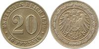 d 01490G~2.2 20Pfennig 1890G f.vz !!! J 014