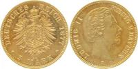 d 19577D~1.5c-GG 5 M Ludwig II 1877D vz/stgl aus Erstabschlag 195