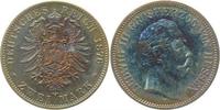 d  06676H~0.1-GG-PAT 2 Mark  Ludwig III. 1876H Hessen PP- !!!! Super blaue Patina J 066