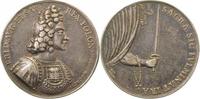 d Med-Sa-Pol-1697-GG Silb.med. 1697 Sachs-Polen, Fr.Aug.I RRRR ss/vz 33,64gr. Bahrf. 129