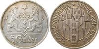 d 5 Gulden JD0923-~2.2-IN-PAT Danzig 1923 fast VZ , leichte Patina JD09