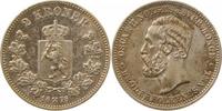 d WELTM.-Norw.1878-GG 2 Kr. Norwegen 1898 Oscar II prfr, almost BU nice toning Schl.