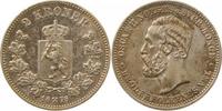 d  WELTM.-Norw.1878-GG 2 Kr. Norwegen 1898 Oscar II prfr, almost BU nice toning Schl.