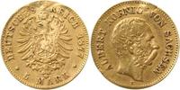 d 5 Mark 26077E~3.0-GG Sachsen, Albert 1877E SS Henkelspur 260