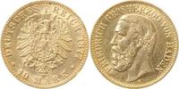 d 18677G~2.5-GG 10 Mark Friedrich I von Baden 1877G ss/vz !!! J 186