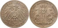 d  06596J~3.0-GG 5 Mark  Hamburg 1896 J sehr schon selten J 065