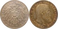 d 17695F~2.5-GG-PAT 5 Mark Württ. 1895F ss/vz aus Polierte Platte stark gereinigt !!! J 176