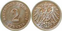 d 1.4 2 Pf 01104E~1.4 2 Pfennig 1904E f.prfr/f.stgl !!! J 011