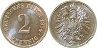 d 1.1 2 Pf 00274H~1.1 2 Pfennig 1874H prfr/stgl, beste Stück was ich je gesehen habe J 002