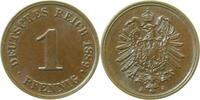 d 1 Pf 00189J~1.2-H 1 Pfennig 1889J prfr/stgl RR i.d. Erhaltung J 001