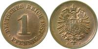d 1 Pf 00187F~1.2-H 1 Pfennig 1887F prägefrisch J 001