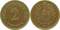 d 2 Pf 00273B~2.0-P-H 2 Pfennig 1873B vz beide Mzz. doppelt !!! J 002