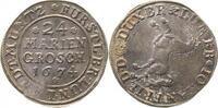 d 24 Mariengroschen 24MG-Br-1674-1.5-GG 1674 vz/stgl leichte Patina DAV.389