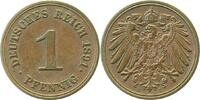 d 2.0 1 Pf 01091E~2.0 1 Pfennig 1891E vz J 010