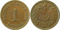 d 1 Pf 01095D~2.2-H 1 Pfennig 1895D fast vz !!! J 010