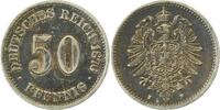 d  00776H~2.5-H-PAT 50 Pfennig  1876H ss/vz Patina J 007