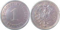 d 1 Pf 00187D~2.5b 1 Pfennig 1887D ss/vz kl. Druckstelle J 001