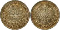 d 015n03A~1.1-GG-PAT 50 Pfennig 1903A prfr/stgl !!! TOP herrliche goldene Patina J 015