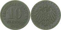 d 29817-~2.8 10 Pfennig 1917 ohne Mzz zink ss+ J 298