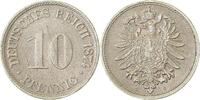 d  00474G~1.2-H 10 Pfennig  1874G prfr. mit leichter Riffelrand J 004