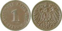 d 1 Pf 01097G~1.8-H 1 Pfennig 1897G vz !!! prägebed. etwas unsauberer Rand, selten J 010