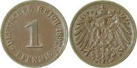 d 1 Pf 01097G~1.8-H 1 Pfennig  1897G vz !!! prägebed. etwas unsauberer Rand, selten J 010