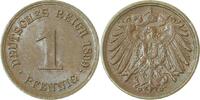 d 1 Pf 01099G~1.5-H 1 Pfennig 1899G f.prfr, selten i.d. ERhaltung J 010