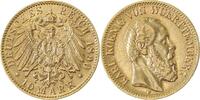 d 10 Mark 29490F~2.5-GG Karl von Württemberg 1890F ss/vz 292