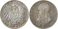 d  151a02D~2.5b-GG 2 Mark  Georg II Sa.-Meiningen mit langer Bart, ss/vz winz. Rf. J 151a