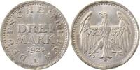 d 3 RM 31224E~1.1-GG-b 3 Reichsmark  1924E prfr/stgl leichtes Zainende !!!!! Unikat J 312