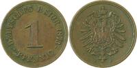 d 1 Pf 00173A~2.0b-GG 1 Pfennig  1873A vz Wertseite leicht fleckig J 001