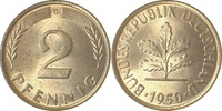 d 1.2 2 Pf 38150G~1.2 2 Pfennig 1950G f. stgl J 381