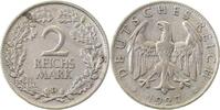 d 2 RM 32027D~3.0-GG 2 Reichsmark 1927D sehr schön, selten !!!! J 320