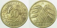 d 31024A~1.1 50 Pfennig 1924A prfr/st!! J 310