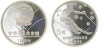d WELTM.-China-1988-42 China 5 Y 1997 Olympia Proof i.d. Kapsel, Mann auf Ski null