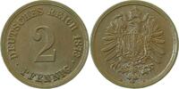 d 2 Pf 00273A~1.1b 2 Pfennig 1873A prfr/stgl !!! schöner Seidenglanz J 002