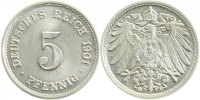 d 1.1 5 Pf 012n01G~1.1 5 Pfennig 1901G prfr/stgl !!! J 012