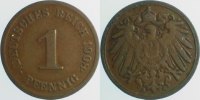 d 1 Pf P01008G3.0 1 Pfennig 1908G Punkt nah a.d 8! J 010