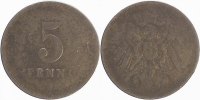  2.5 5 Pf   U297---2.5 5 Pfennig  Text vorne nicht geprägt! J 297 18,00 EUR Differenzbesteuert nach §25a UstG zzgl. Versand