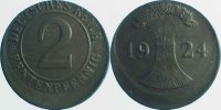  5 2 Pf   P30724E2.5 2 Pfennig  24E D20 ss/vz J 307 29,50 EUR Differenzbesteuert nach §25a UstG zzgl. Versand