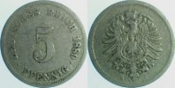 d 5 Pf P00389G3.0 5 Pfennig  1889G tiefstehende9 ss J 003